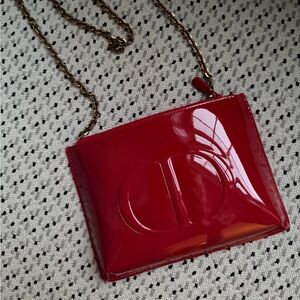 Dior Red Patent Leather make up pouch/clutch